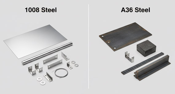 1008 Steel vs. A36 Steel: Key Differences, Properties, Applications, and Cost