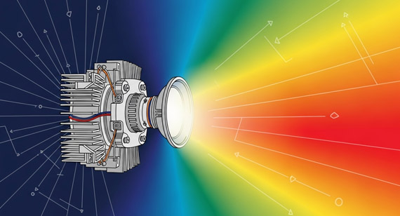 Spectrum emitted by aluminum LED luminaires Spectrum emitted by aluminum LED luminaires