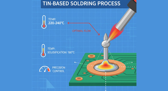 soldering process temperature circuit board vector