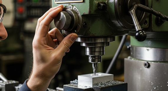 skilled machinist vertical milling machine