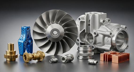 Complex High-Precision Aluminum Copper and Titanium CNC Machined Parts (turbine blades, medical device components, precision automotive parts)