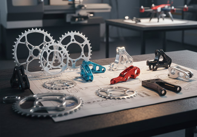 2024 Aluminum Bicycle & Drone CNC Machining Parts