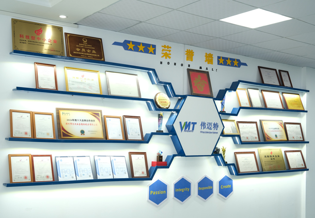 VMT Certificates, Patents, and Business Licenses Honor Wall