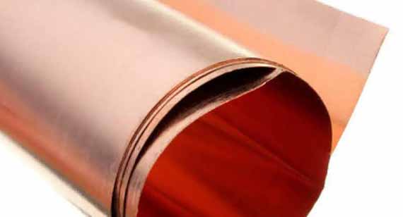 The copper foil after cold pressed