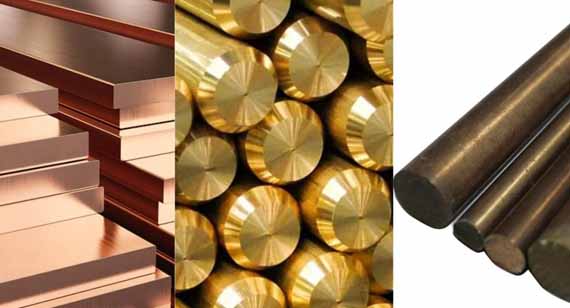 Copper and copper-based brass and bronze