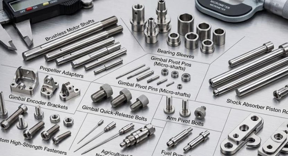 416 SS cnc machined parts for UAV