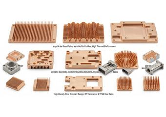Custom Copper Telecommunications Heat Sink CNC Machining