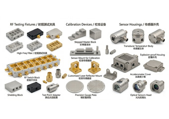 Custom CNC Machining Test & Measurement Equipment RF Testing Fixtures, Calibration Devices, and Sensor Housings