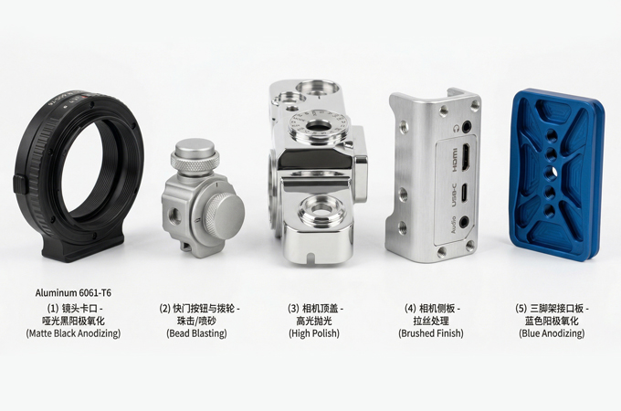 Custom Camera CNC Machining Parts Surface Finishing Custom Camera CNC Machining Parts Surface Finishing