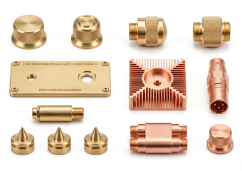 Custom Brass & Copper Audio Components CNC Machining Custom Brass & Copper Audio Components CNC Machining