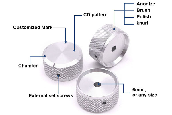 Custom CNC Machined Knobs Custom CNC Machined Knobs