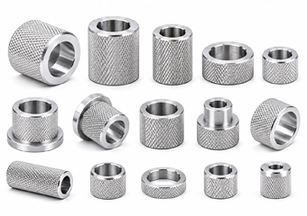 Cusotm CNC Sleeve Knurled Aluminum Spacer Bushing Machining
