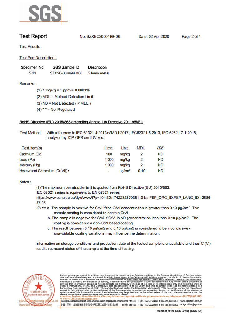 6061 Aluminum SGS Material Test Report