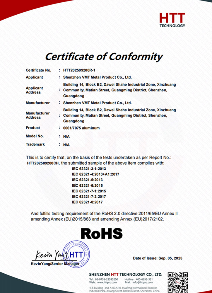 RoHS Certificate