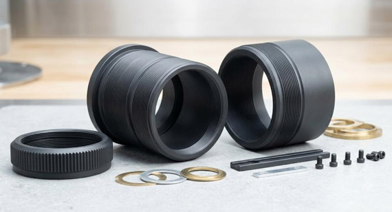 Hard Anodizing Helicoid Threads of CNC Manual Focus Mechanisms Hard Anodizing Helicoid Threads of CNC Manual Focus Mechanisms