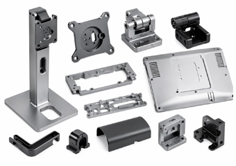 Monitor CNC Machined Parts（custom CNC machined Monitor Stands, VESA Mount Adapters, Hinge Parts, Aluminum Back Covers, Internal Mounting Brackets, and Cable Management Components）
