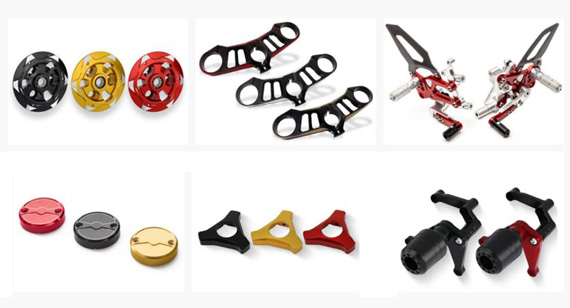 cnc racing parts made by different materials