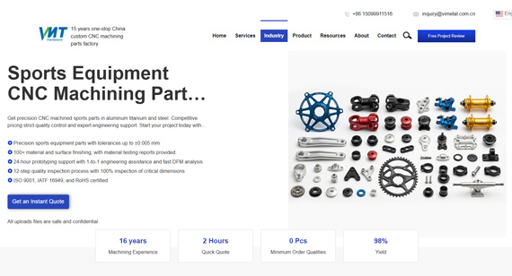  Top 10 CNC Sports Industry Parts Machining Manufacturers in China (2026 Ranking)