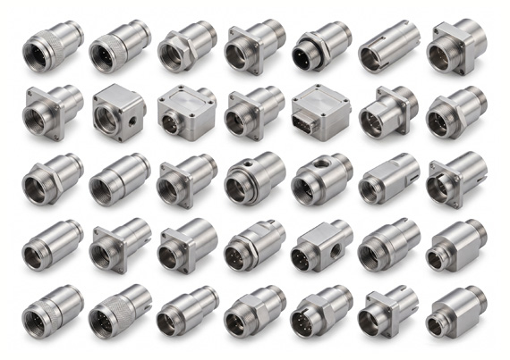 Custom CNC Machined Stainless Steel Connector Housings Custom CNC Machined Stainless Steel Connector Housings