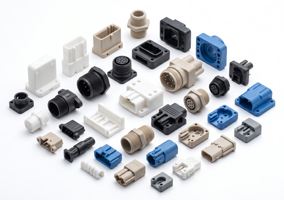 Custom CNC Machined Engineering Plastic Connector Housings Custom CNC Machined Engineering Plastic Connector Housings