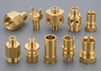 Custom CNC Machined Brass RF Connector Housings Custom CNC Machined Brass RF Connector Housings