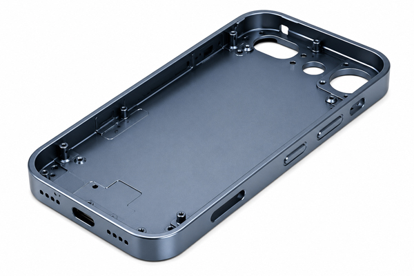 Prototype de cadre de smartphone en aluminium usiné CNC sur mesure