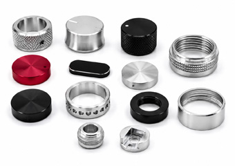CNC Machined Microphone Buttons Knobs Badges and Connector Rings