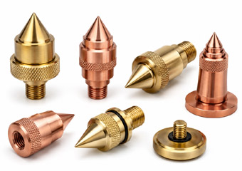 CNC Machined Brass and Copper Alloys Speaker Spikes CNC Machined Brass and Copper Alloys Speaker Spikes