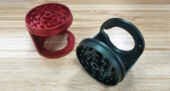 CNC Machined Anodizing Rotary-Shaft Herb Weed Grinder