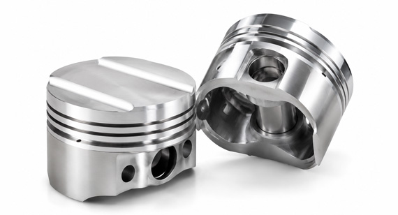 Custom CNC Machined Stepped-Crown Head Pistons