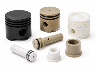 Custom POM PEEK and PTFE CNC Machined Pistons Components