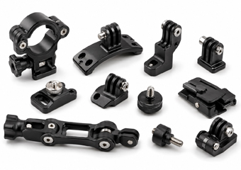 Custom CNC Machined Helmet and Body Camera Mount Components