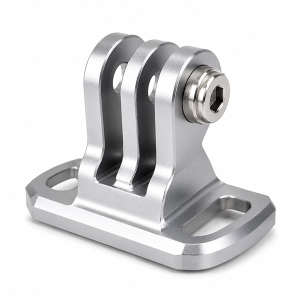 Custom CNC Machined Aluminum Action Camera Fork Mount Manufacturing