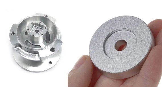 Sandbasting Aluminum CNC Machined Parts