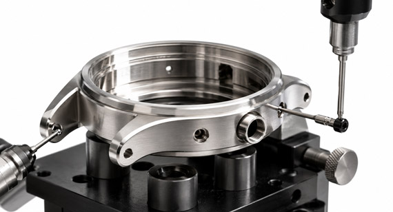 Position Inspection of Watch Case Crown Pusher and Spring-Bar Holes Position Inspection of Watch Case Crown Pusher and Spring-Bar Holes