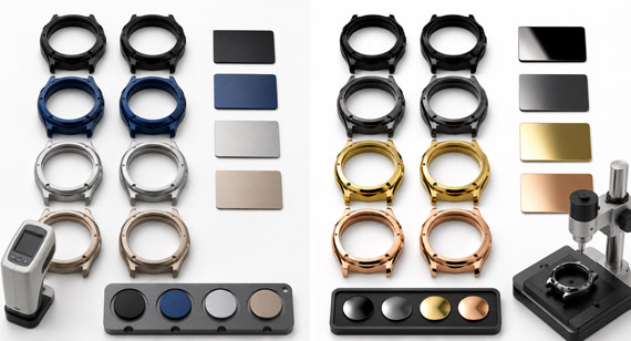 Anodized and PVD CNC Machined Watch Case Color Consistency Inspection Anodized and PVD CNC Machined Watch Case Color Consistency Inspection