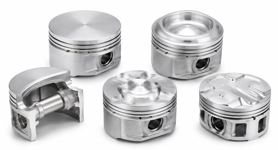 Custom CNC Machined Aluminum Prototype and Legacy Engine Pistons