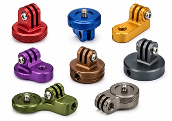 Custom CNC Machining Hard Anodizing Aluminum Tripod Mount Adapters