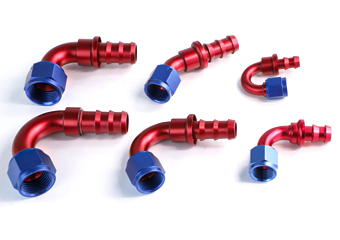 Custom CNC AN Push Lock Hose End Fittings Machining