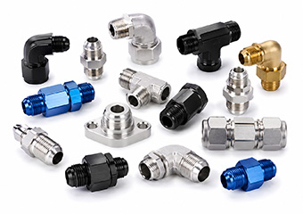 Industrial Fluid Control (Custom CNC AN fittings adapters can connect existing fluid components with different port or thread requirements)