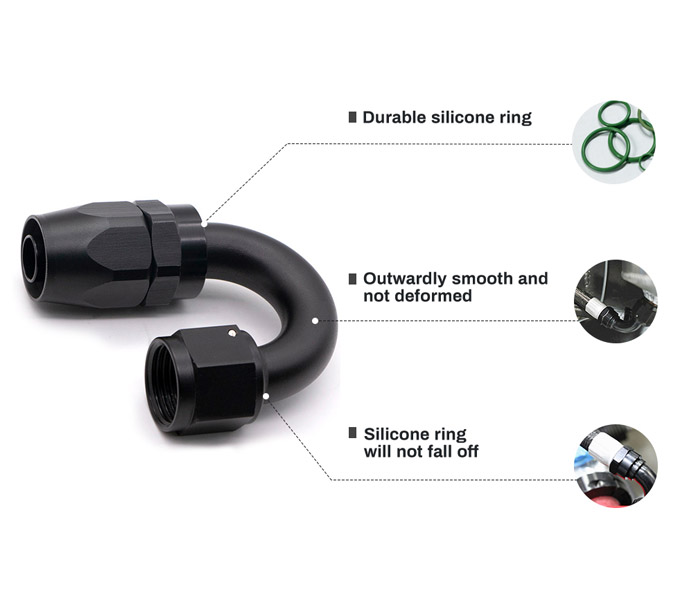 Custom CNC Machining AN Hose End Assembly Details Control