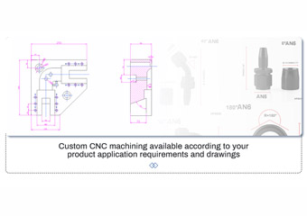 Custom CNC Machining AN Fittings Drawing-Specified Materials