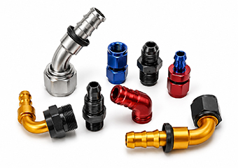 Custom Hard Anodizing CNC Machining AN Fittings