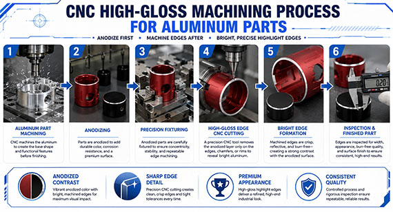 CNC high-gloss machining process for aluminum parts CNC high-gloss machining process for aluminum parts