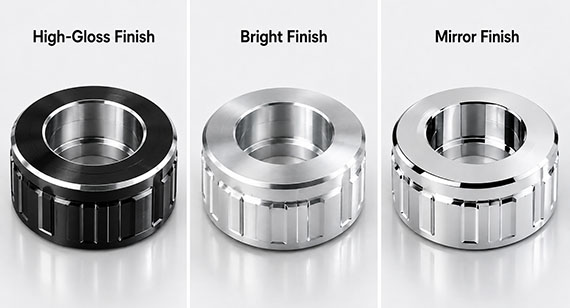 High-Gloss vs Bright Finish vs Mirror Finish for CNC Mchining Parts High-Gloss vs Bright Finish vs Mirror Finish for CNC Mchining Parts