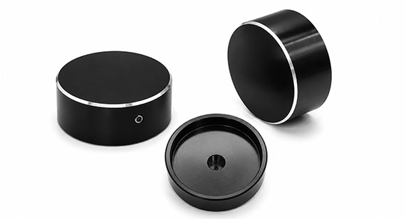 CNC Machining Black Anodized Aluminum Control Knobs CNC Machining Black Anodized Aluminum Control Knobs