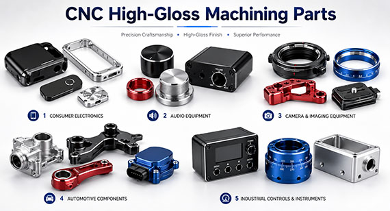 CNC High-Gloss Machining Parts (Consumer Electronics, Audio Equipment, Camera and Imaging Equipment, Automotive Components, Industrial Controls and Instruments) CNC High-Gloss Machining Parts (Consumer Electronics, Audio Equipment, Camera and Imaging Equipment, Automotive Components, Industrial Controls and Instruments)