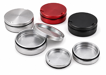 CNC Machined Two-Piece Snuff Can Body and Lids CNC Machined Two-Piece Snuff Can Body and Lids