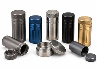 CNC Machining Threaded EDC Pill Bottle Cases Box Containers