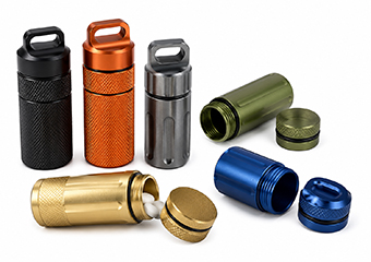 Custom CNC Machining Specialized Small-Part EDC Metal Pill Bottle Cases Box Containers